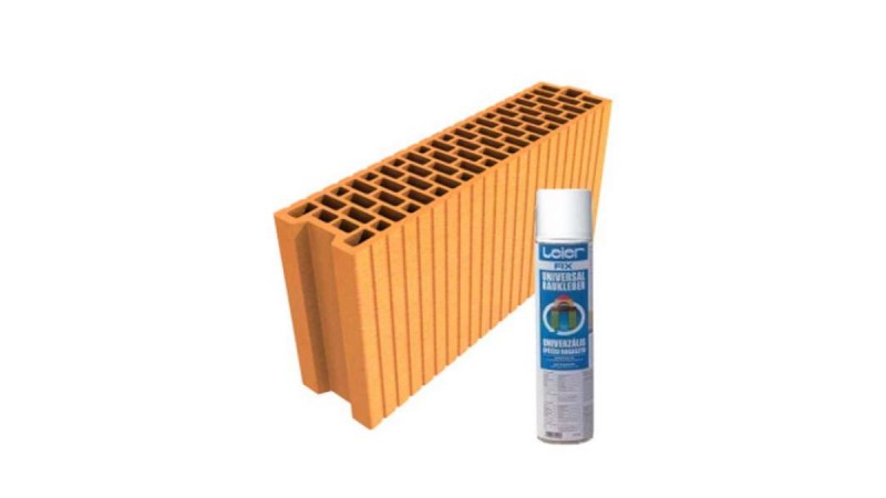 LeierPLAN 12/50 N+F csiszolt tégla + LeierFIX univerzális ragasztóhab